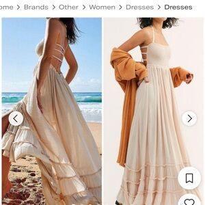 R. Vivimos | Dresses | R Vivimos Women Summer Cotton Sexy Backless Long  Dress Blushlight Pink Small | Poshmark